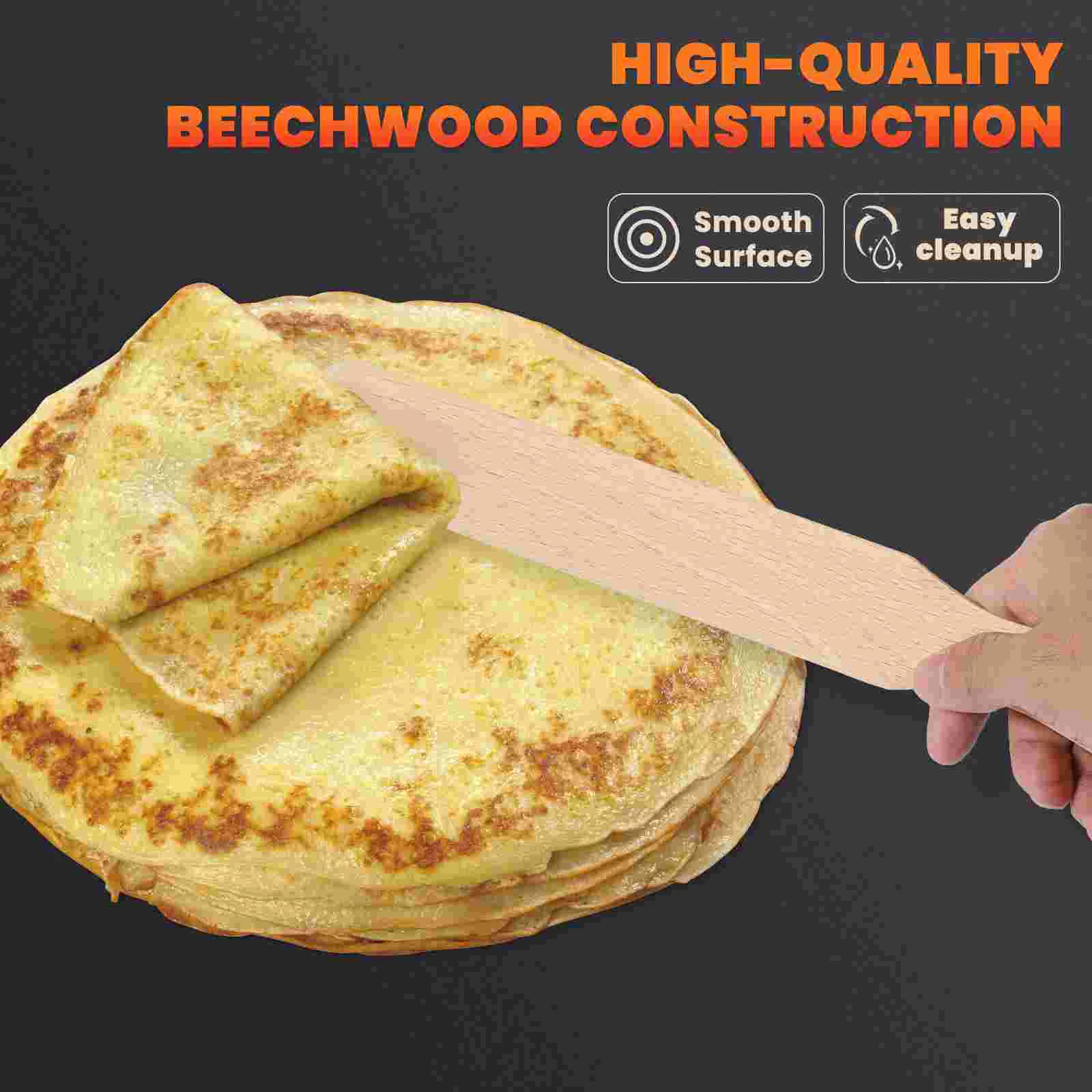 Kitchen Gear Pancakes Crepe Spreader Tool Maker Rake Spatula and Fried Eggs Tortilla