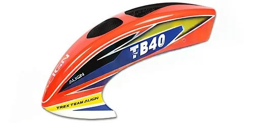 Orange HCB4001 58.6g Model Aircraft Electric Helicopter ALIGN TB40 Fiberglass Shell for TB40 Colored Painted Cockpit Cover