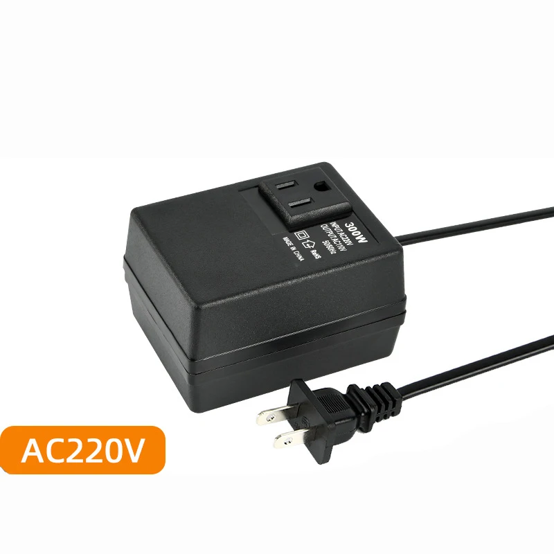 300W Voltage Converter AC 220V To 110V Transformer Step Down Transformer Travel Adapter Converter US Plug Inverter