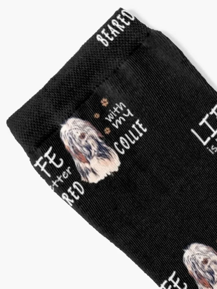 A Bearded Collie make the life better of dog lovers Socks Stockings man luxe heated Men's Socks Women's