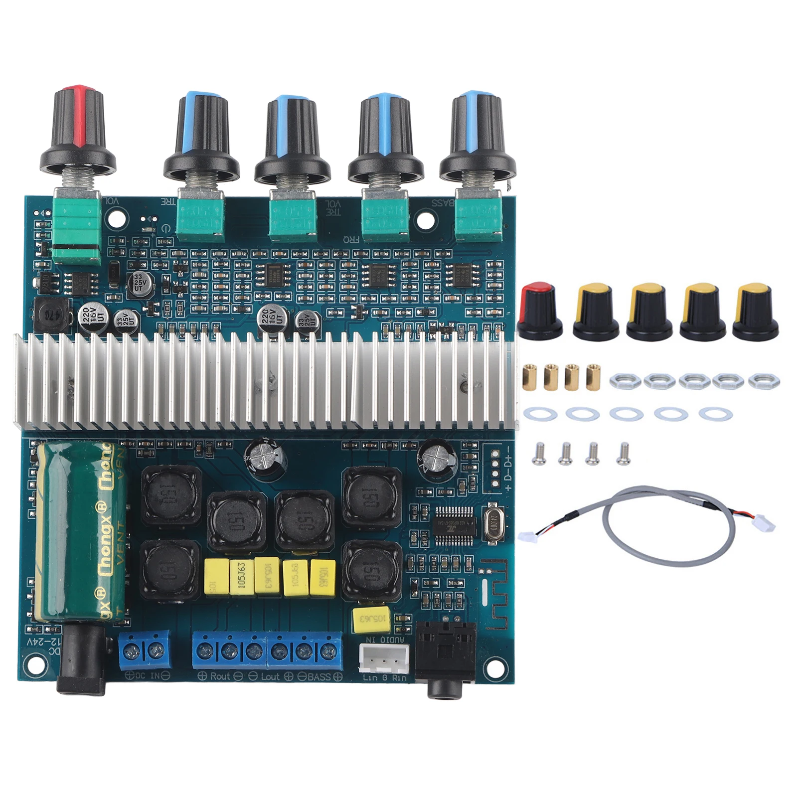

Цифровая плата усилителя для сабвуфера PA3116 с энергосбережением, 12-24В, 100Вт + 50Вт + 50Вт, 3-канальный выход, плата аудиоусилителя