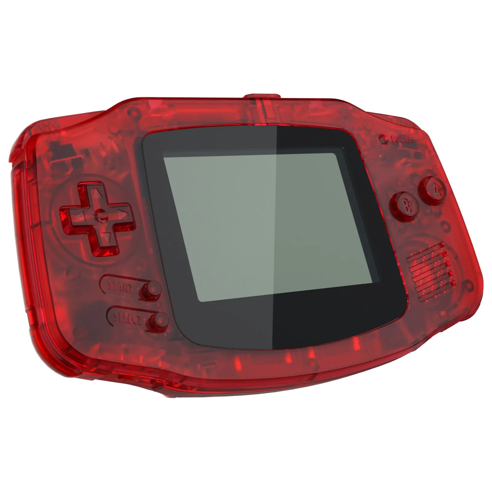 eXtremeRate IPS Ready atualizado substituição escudo botões de cobertura de habitação completa para Gameboy Advance - vermelho claro