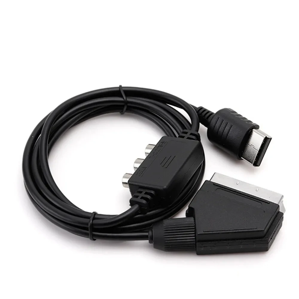 100pcs 1.8m With AV Box Adapter Scart Cable For Sega DC 128