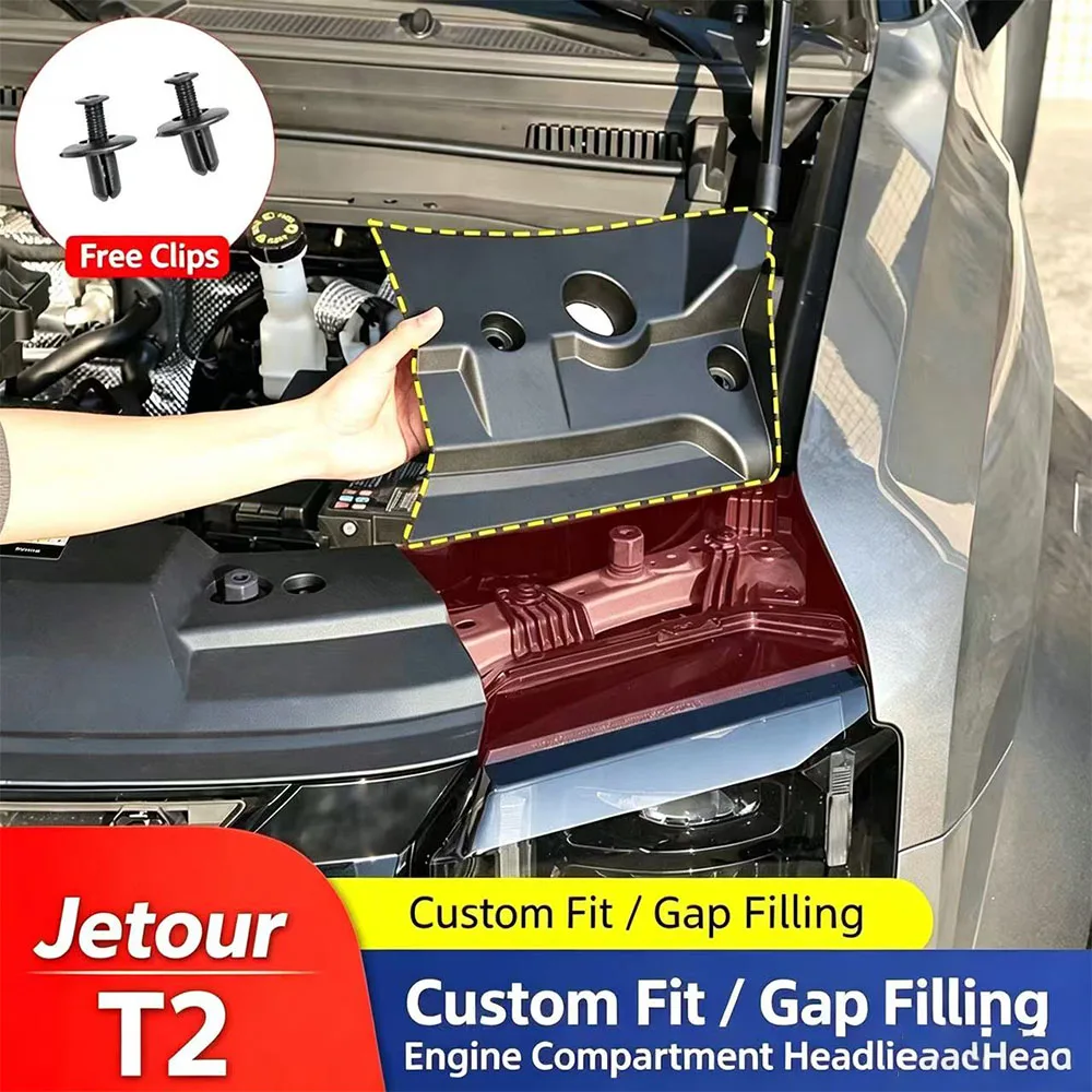 Suitable for 2026 Chery Jetour T2 cabin headlight protective cover and battery negative terminal cover