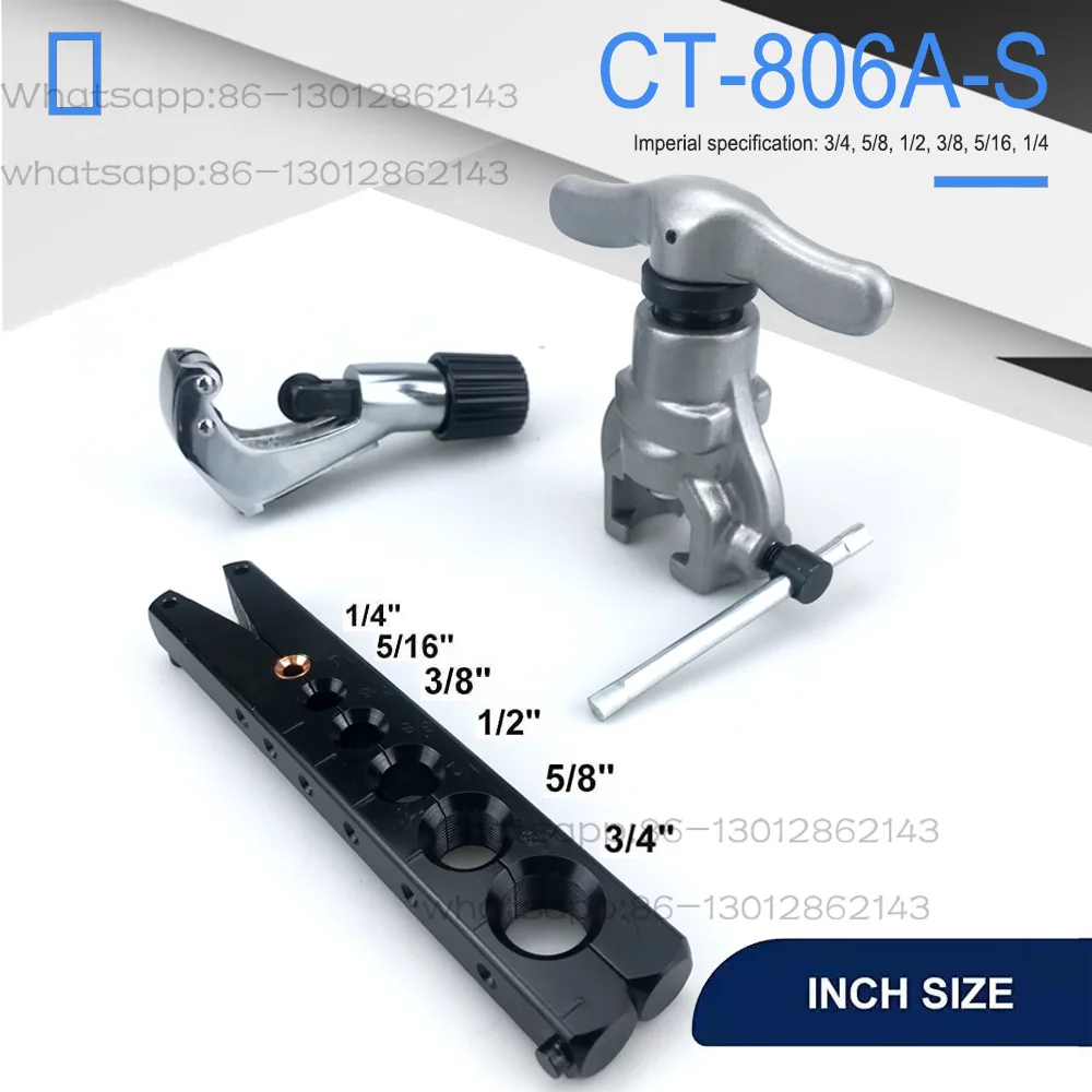 Eccentric pipe expander 6-hole single splint CT-806A-S 3-piece set, does not damage the copper pipe expander bell mouth flared
