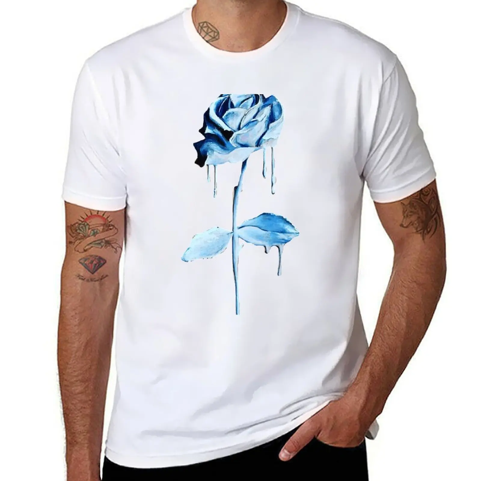 

T-Shirt t for g Dripping Rose shirts funny t shirts man cotton men