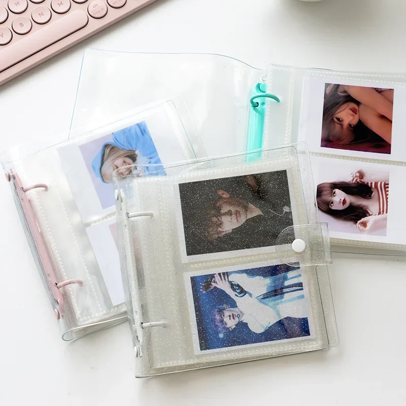 100 Pockets photo album 3/5 inches Transparent Loose Leaf Binder Photocard Name ID Card Holder Case Storage Name Card Book Card