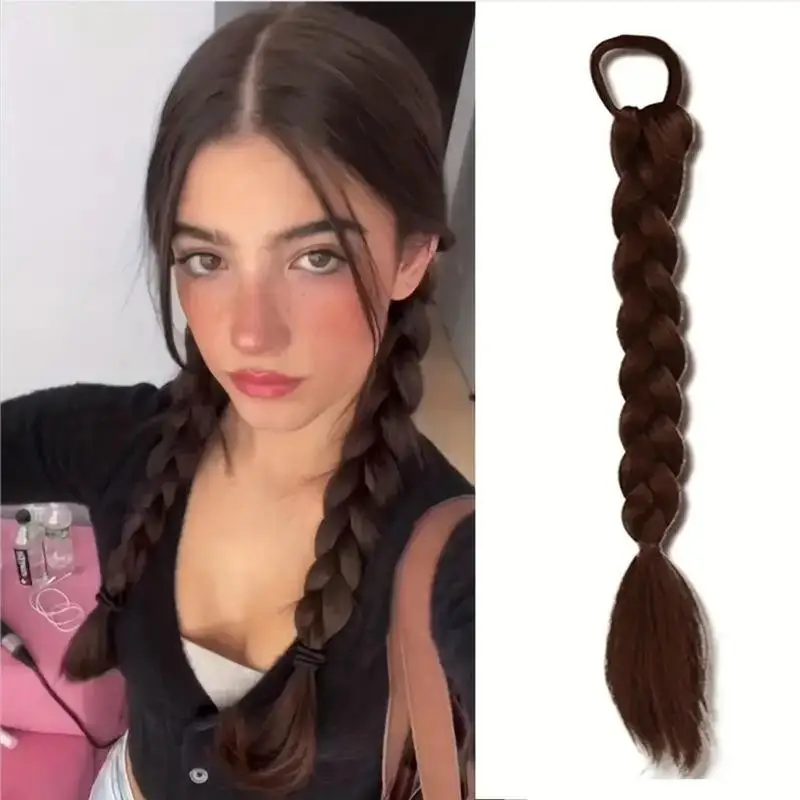 Women's Imitation Fried Twists Braid Chemical Fiber Ponytail Boxing Braid Girl Y2K Style Cosplay Accessories Daily Headwear