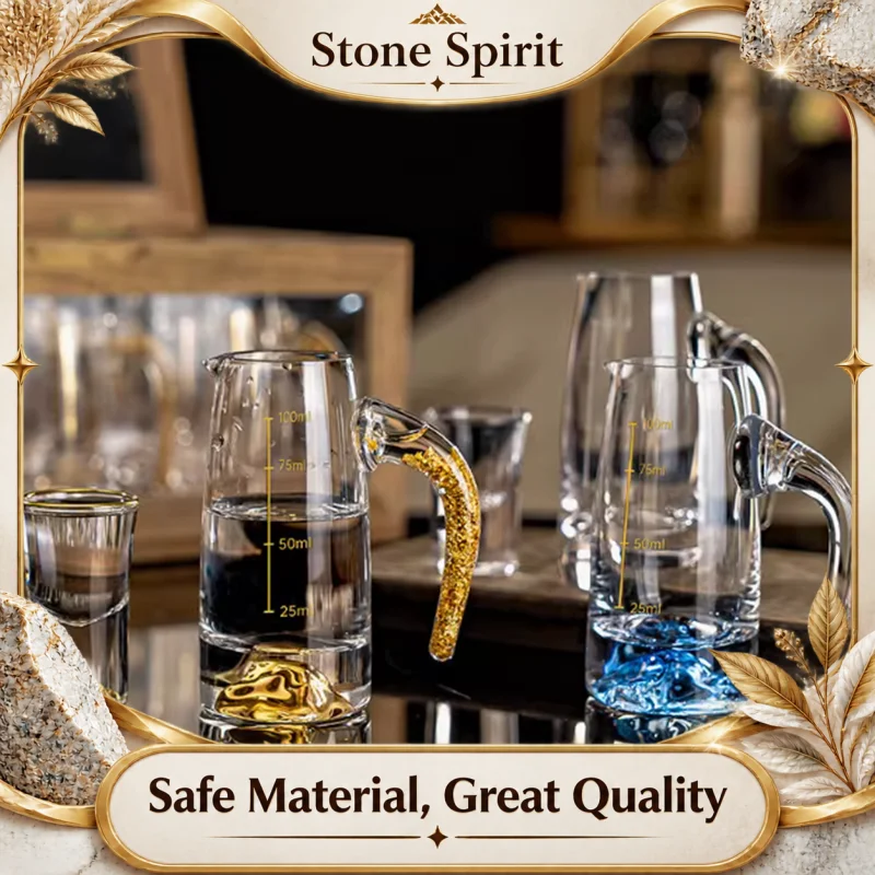 Household Crystal Small Glass Wine Glasses, Wine Set, Wine Dispenser, Bullet Cup, Holiday Party Drinking Utensils, Gift Box