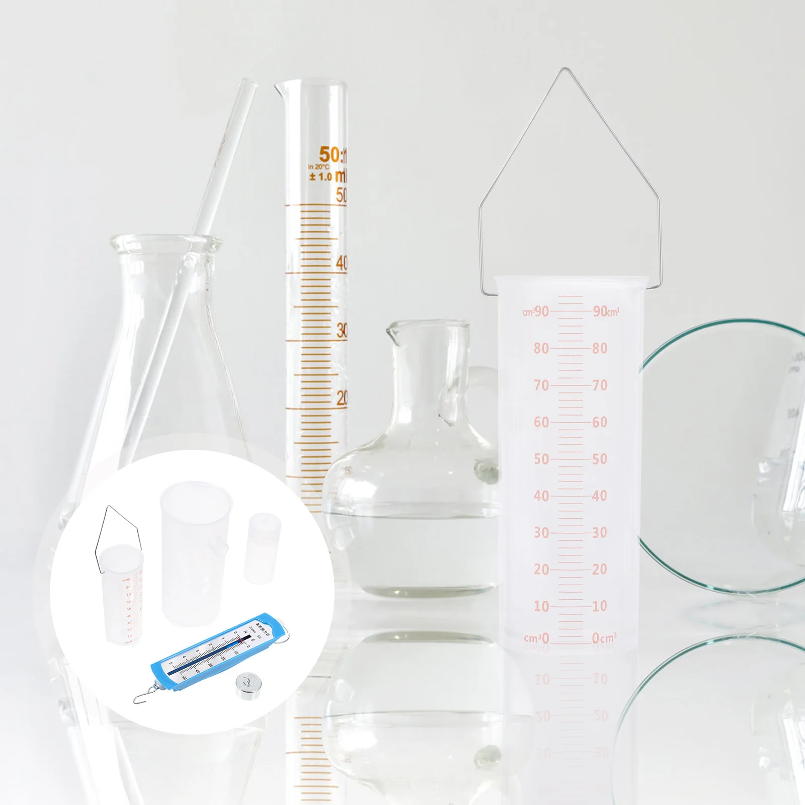 

1 Set Archimedes Principle Experiment Demonstrator Buoyancy Lab Equipment Physics Teaching Transparent Overflow Cup Measuring