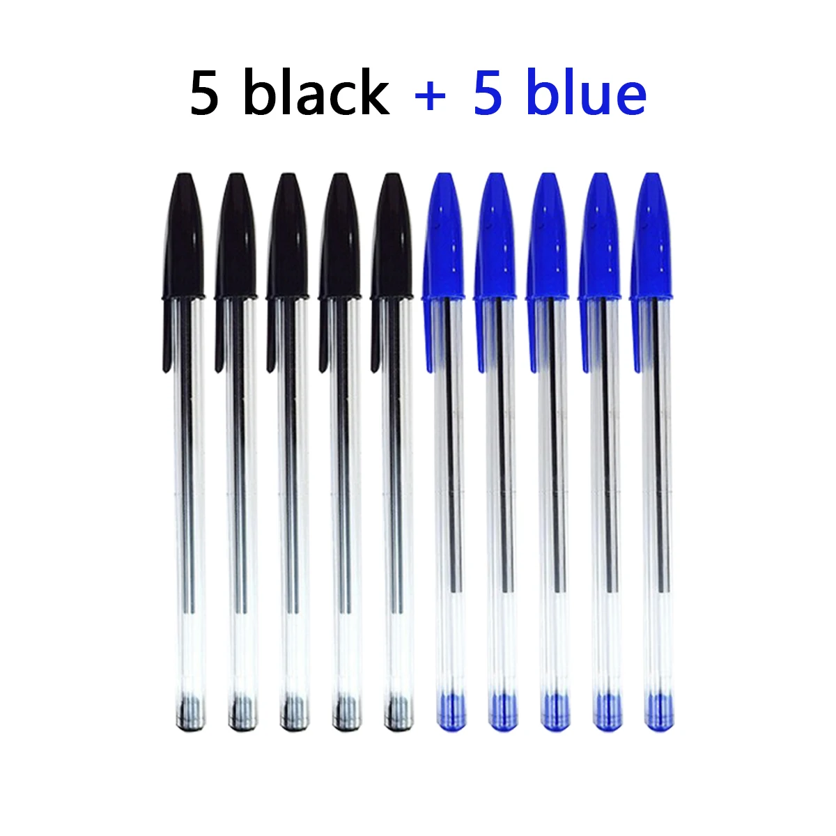 Comfort balpen, medium punt, 1,0 mm, voor soepel schrijven en journaling, zwart/blauw/rode inkt, 10/15 stuks