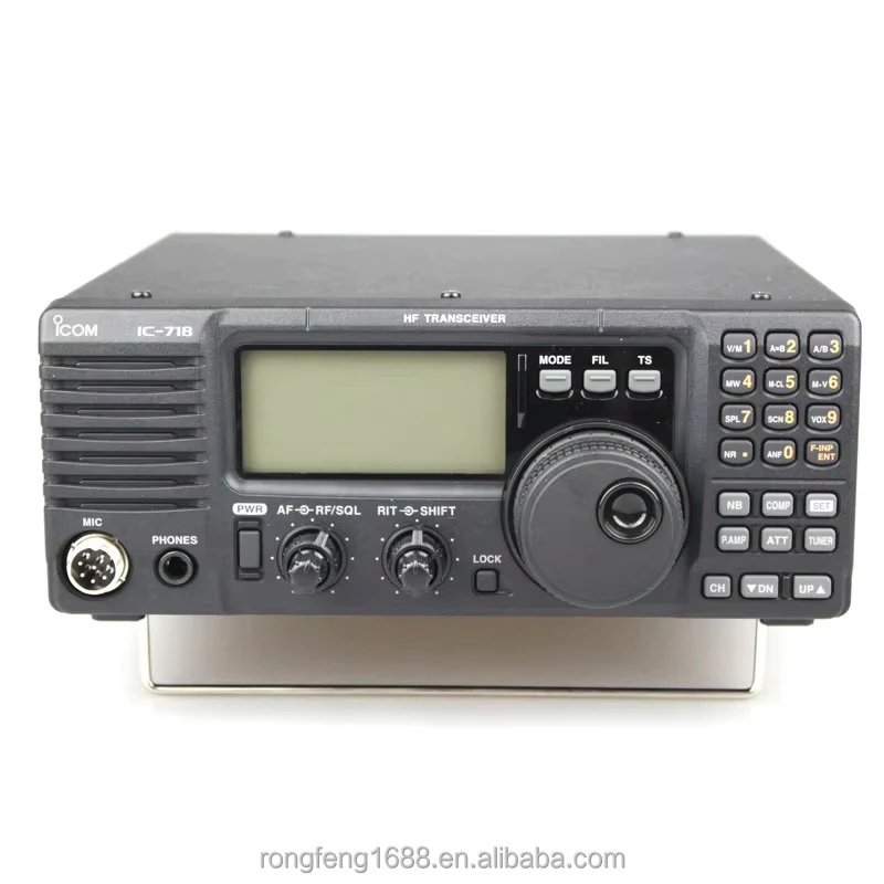 วิทยุสื่อสารเคลื่อนที่ขนาดกะทัดรัด ระยะไกล วิทยุสื่อสารทางทะเล วิทยุสื่อสารในรถยนต์ ICOM IC-718 เครื่องรับส่งสัญญาณวิทยุคลื่นความถี่สูงทุกย่านความถี่