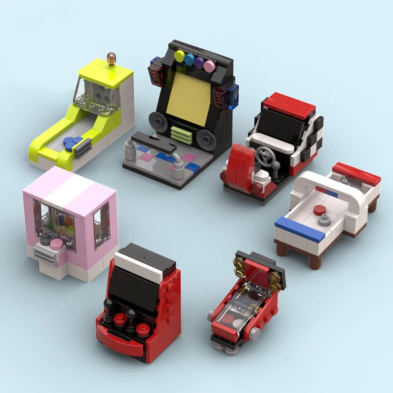 MOC مدينة الكرة والدبابيس ممر ألعاب سباق اللبنات آلة مخلب الرقص الرقص الثورة عرض الشارع الطوب لعب الاطفال هدية #1