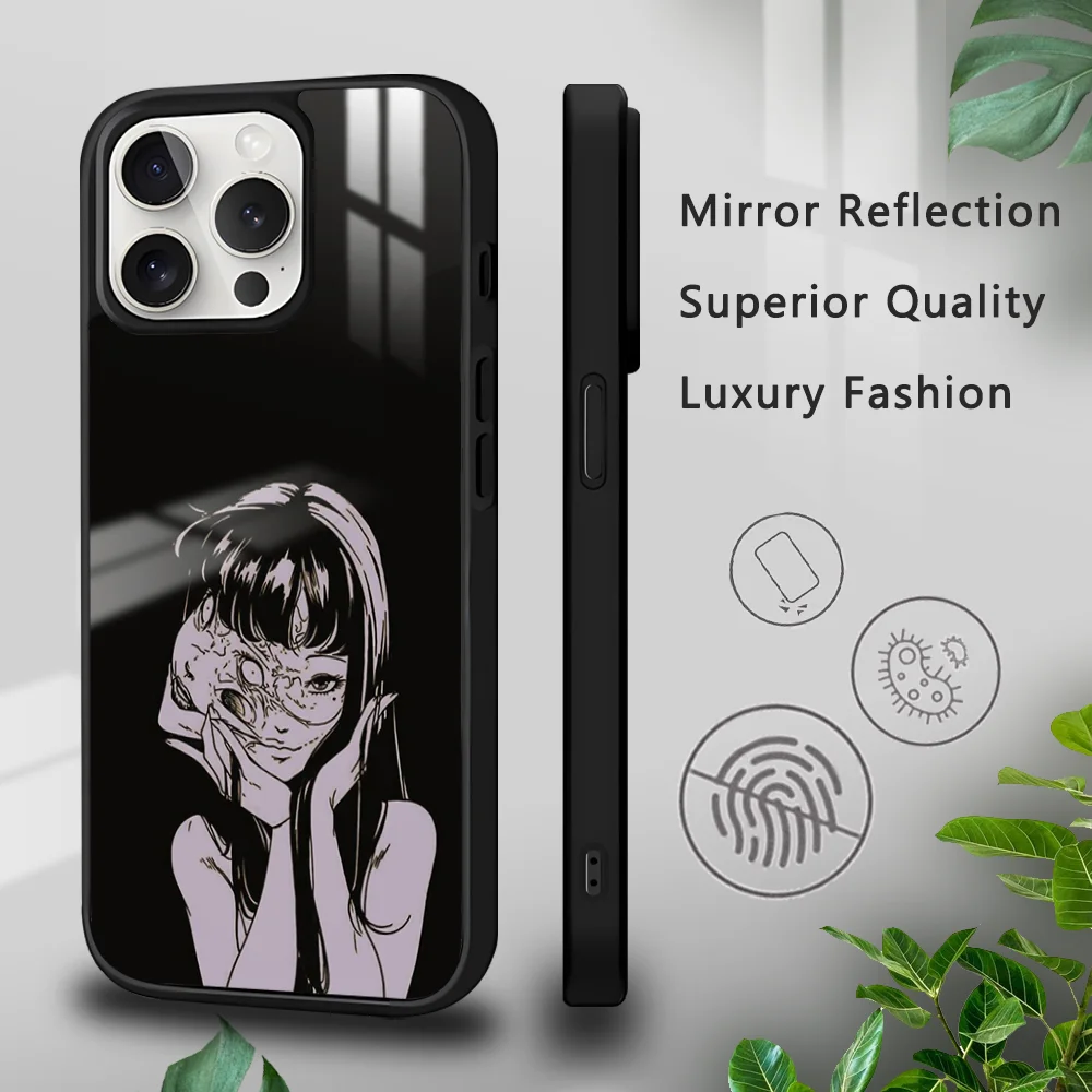 Anime Junji Ito Tomie Phone Case For iPhone 16 15 14 13 12 11 Pro Xs Max Mini Plus Celulares Hard Funda