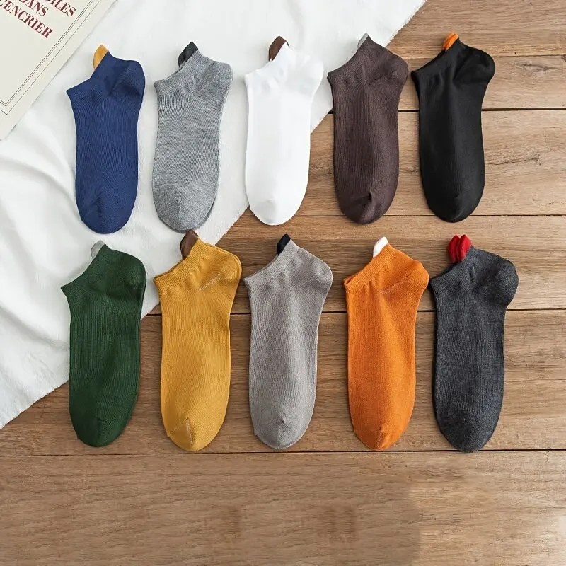 10 Pairs High Quality Men Sock Cotton Short Socks For Male Low-Cut Ankle Socks Breathable Summer Casual Soft Sports Socks