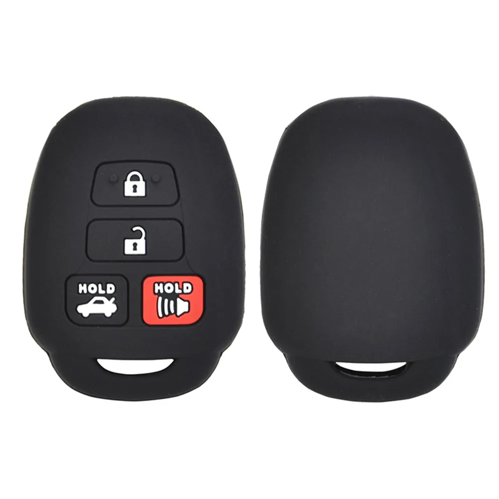 4-przyciskowy silikonowy pokrowiec na pilota samochodowego do Toyoty Camry Corolla RAV4 Vios Prius C Highlander 2012-2016 2017 2018 — zdjęcie 5