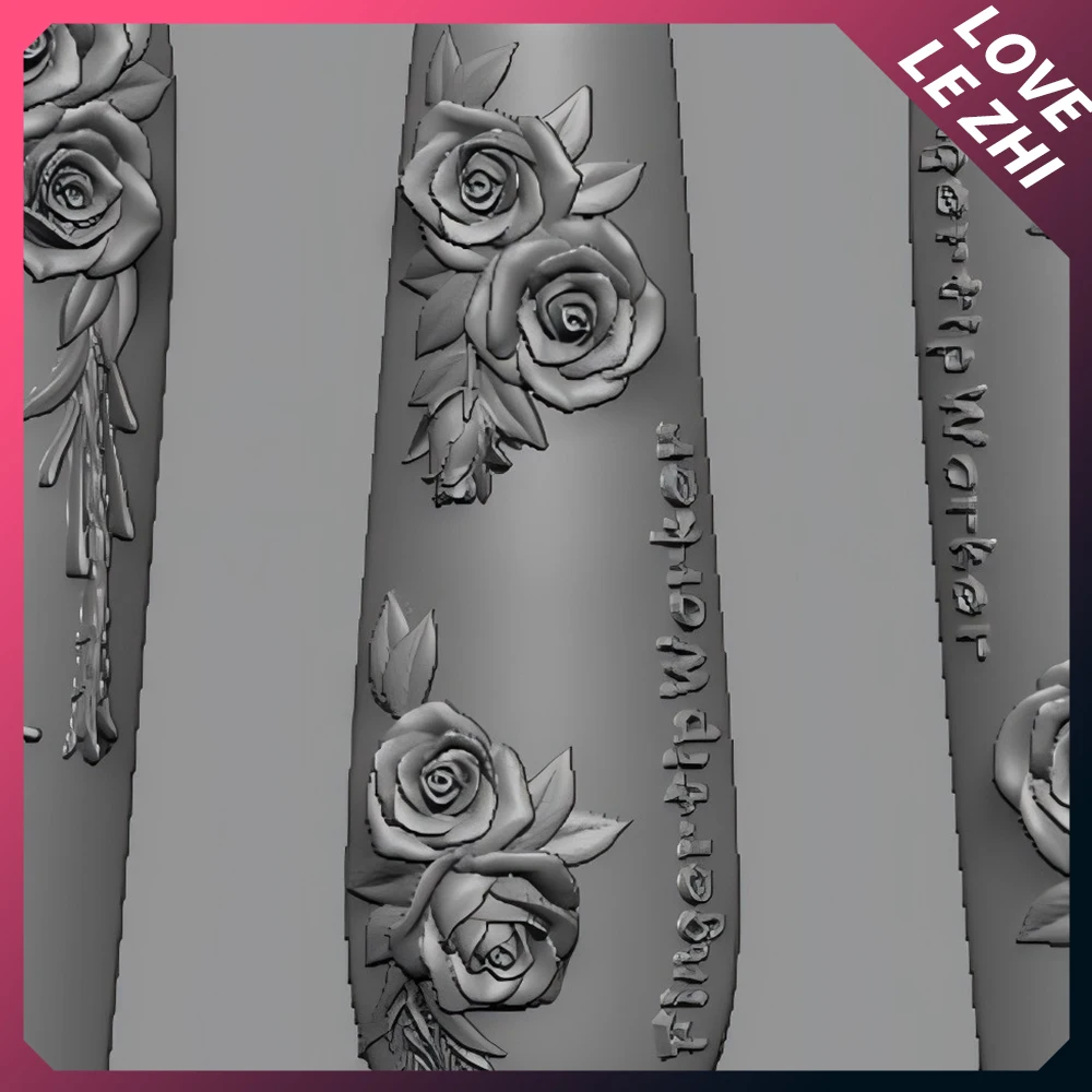 Clusters of Roses Exquisite Carving Silicone Nail Art Mold 3D Manicure Decoration Tools Template Diy Design Nails Accessories