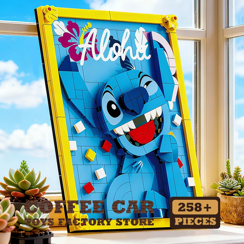 

Disney Stitch DIY Building Blocks Mosaic Art Kits Creative Pixel Wall Decor Anime Movie MOC Bricks Painting Adult Children Gifts