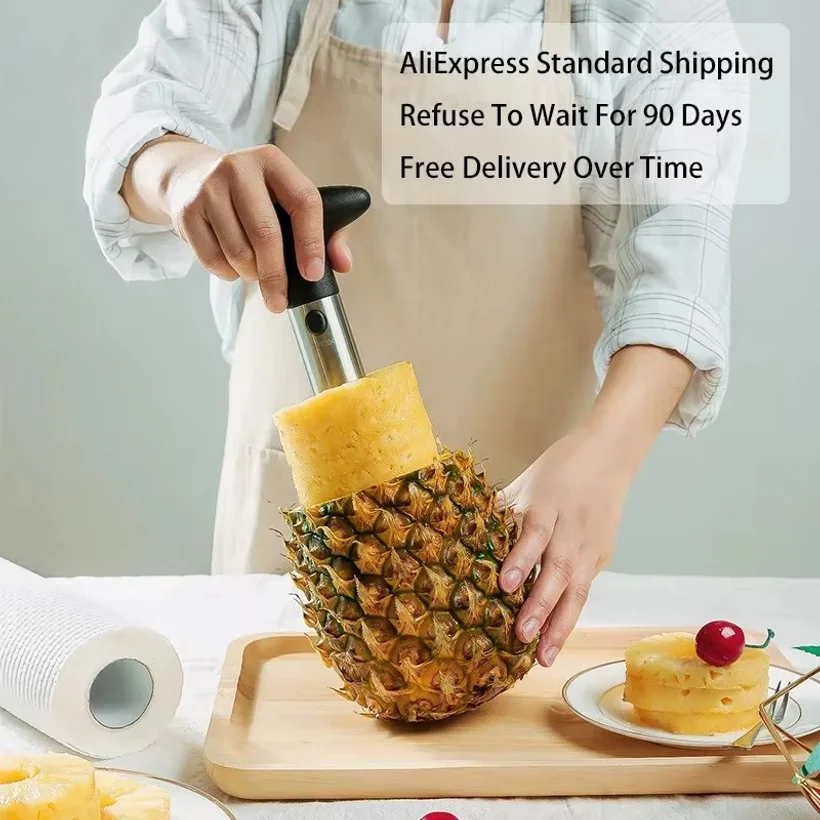 Stainless Steel Pineapple Knife, Pineapple Eye Remover, Peeler, Pineapple and Yellow Pineapple Skin Remover and Eye Remover Tool