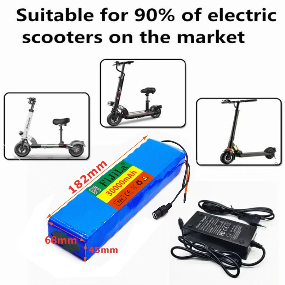 

10S2P 36V 30Ah Battery ebike battery pack 18650 Li-Ion 500W High Power and Capacity 42V Motorcycle Scooter with charger