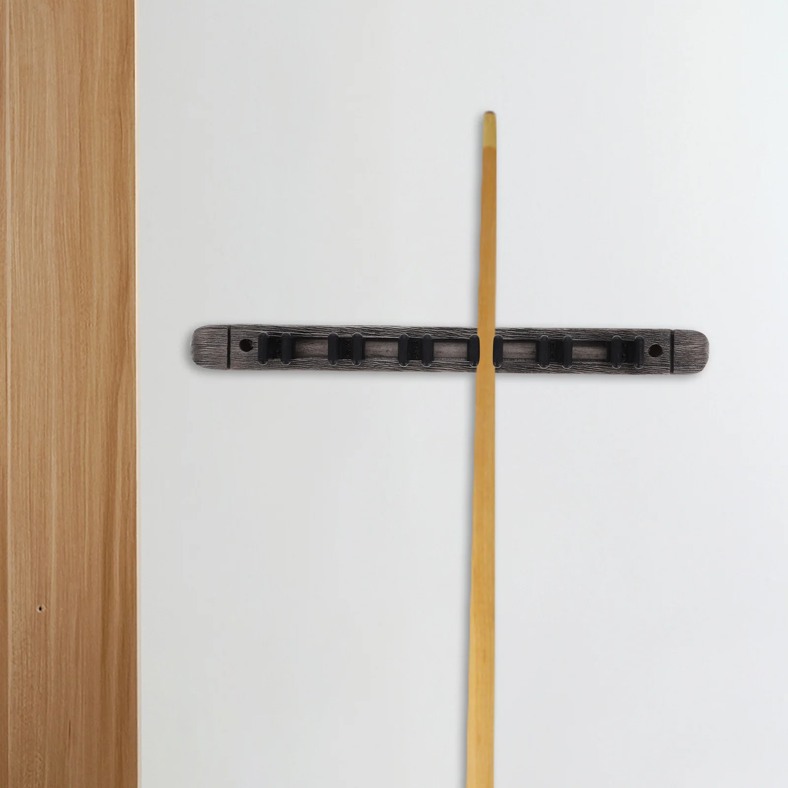

1Set Wall Mounted Pool Cue Holder Solid Wood Rack Billiard Cue Storage Organizer Game Room Holder for 6 Pool Cues