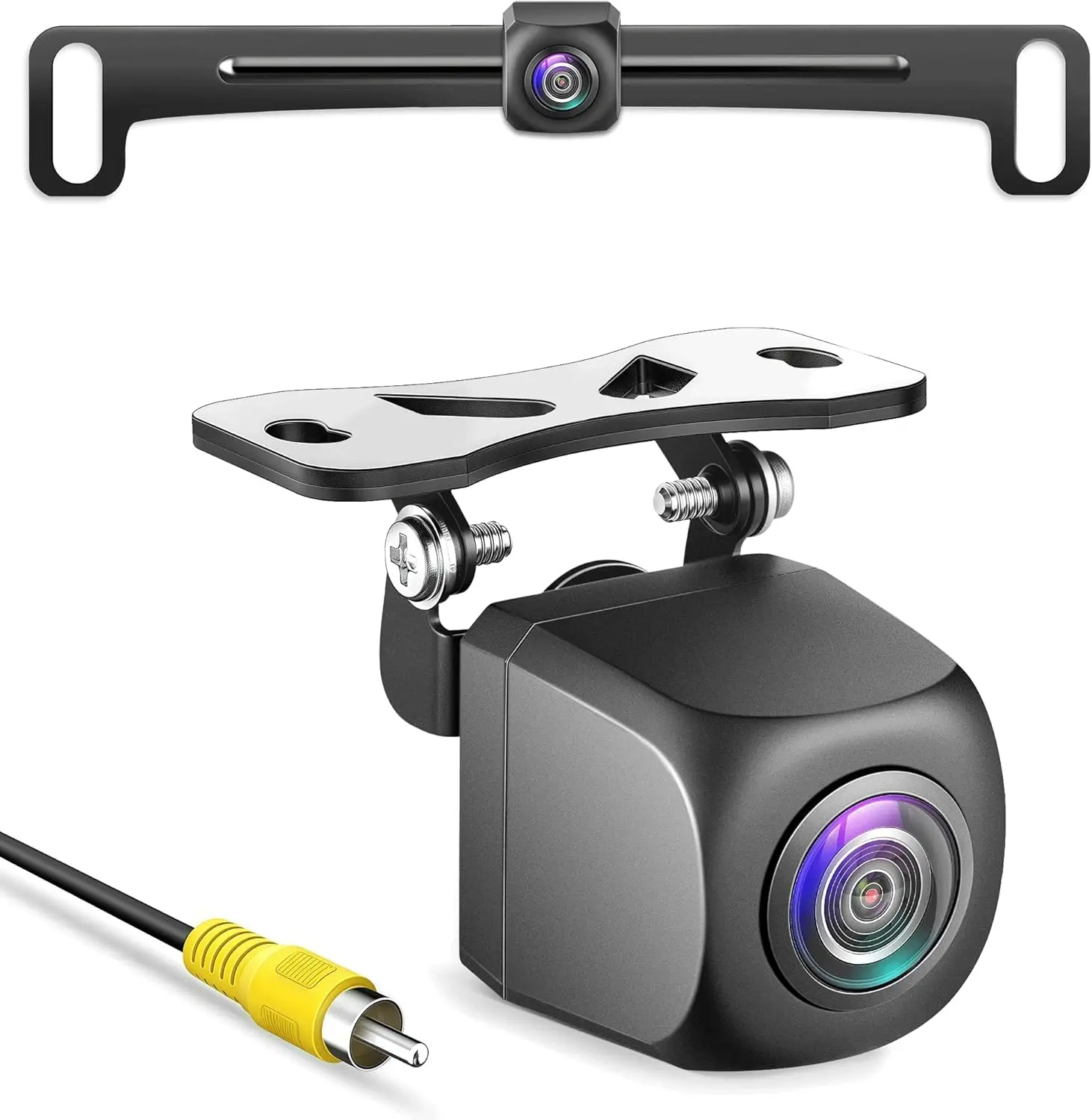 

HD Backup Camera,Metal Housing 170 Degree Wide View Angle License Plate Rear View Camera for Car