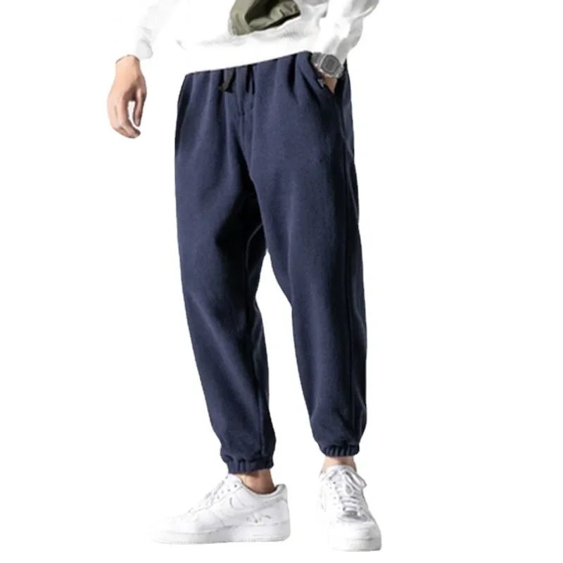 

New Loose Jogging Pants Men 2020 New Fashion Fleece Autumn Winter Warm Sweatpants Male Outdoor Straight Trousers Pantalon Hommes