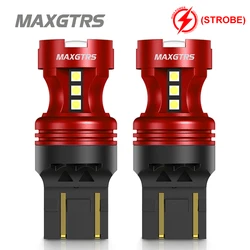 2X Strobe P21W BA15S 1156 7440 7443 LED Light Bulb T20 7506 BAY15D 1157 P21/5W LED Bulbs DRL Car Parking Brake Tail Lights