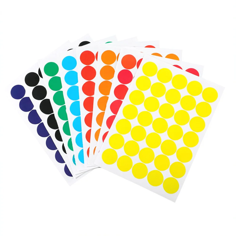 Adhesive Number Stickers Waterproof PVC Tags For Event Competition Identification Storage Management Office Sorting Tool