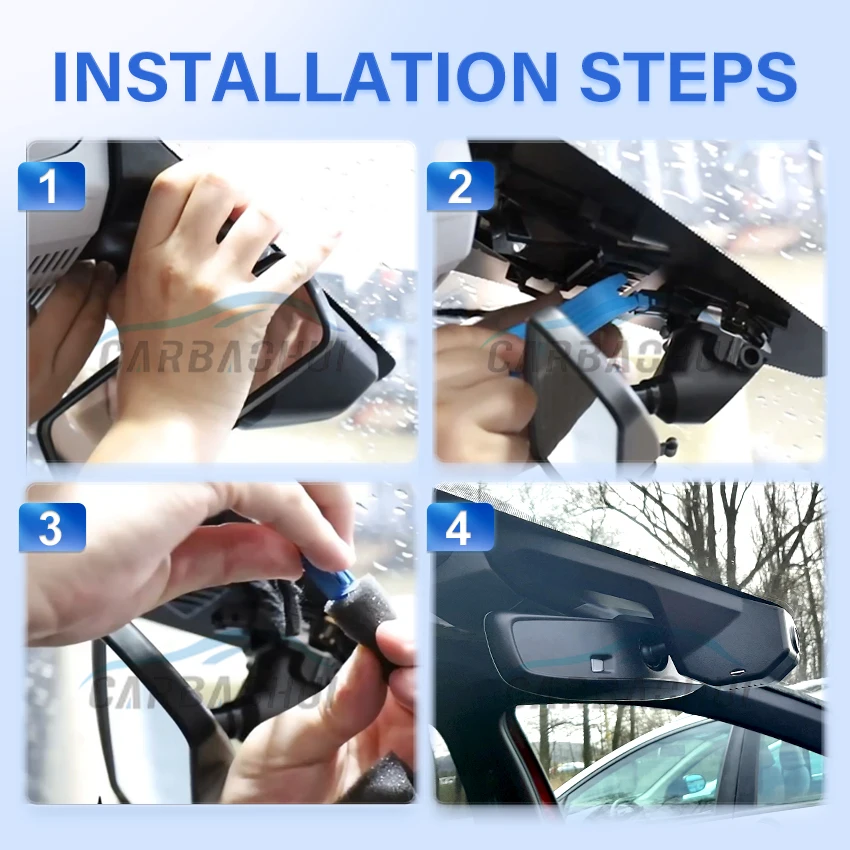 Plug and Play Car Dvr Dash Cam Recorder Dual Lens Rearview For Toyota Camry XV70 2018 2019 2020 Wifi DVR 4K HD 2160P Dash Camera