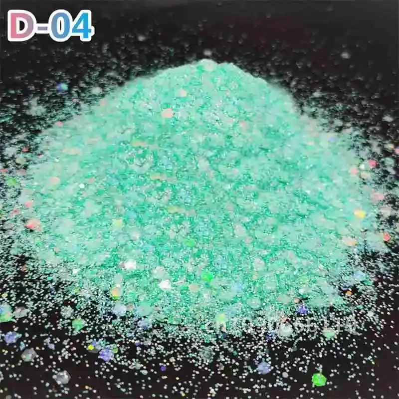 Wholesale 1KG Laser Hexagon Holographic Chunky Glitter Nail Tips Glitter Powder Mermaid  Flakes Sparkly Glitter Resin Crystal