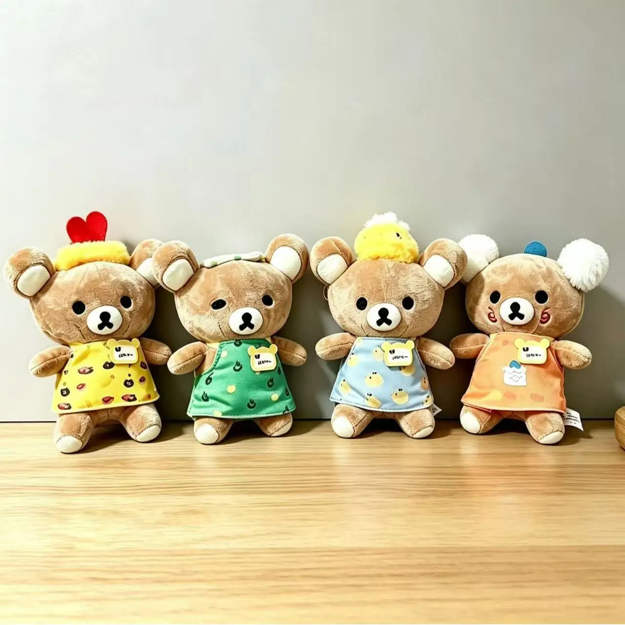 Kawaii Rilakkuma Anime Cartoon Plush Toys Keychain Accessories Soft Stuffed Backpack Pendant Girl Boy Children Birthday Gifts
