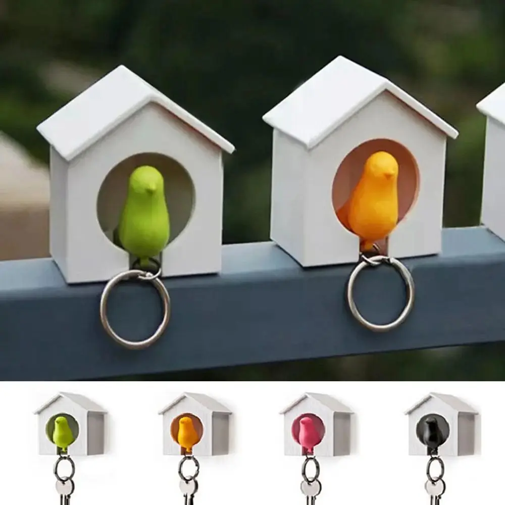 Home Sparrow Key Holder Keys Wall Creative Sparrow House Keychain Fashion Likable Key Hanger