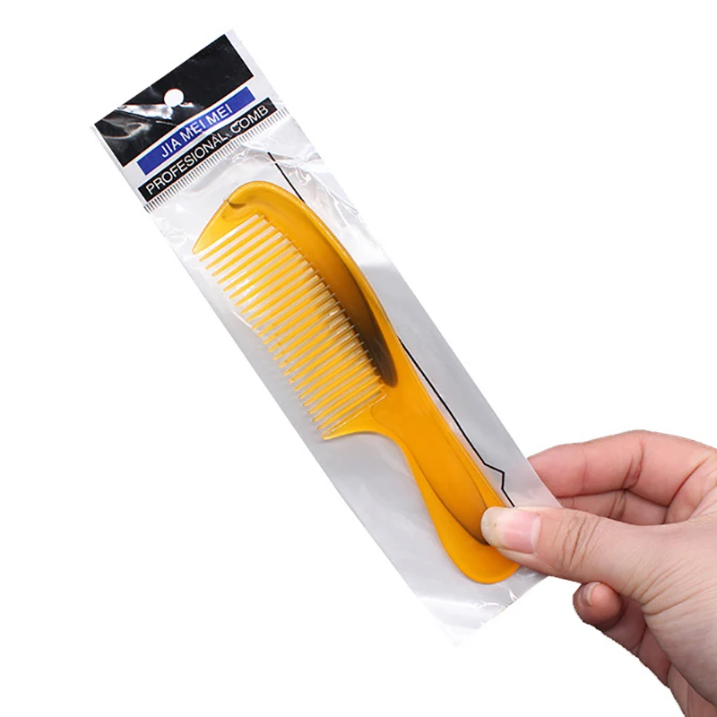 1 Piece Of Cowhide Comb Yellow Anti-static Thickened Durable Cowhide Color Hair Accessory.~