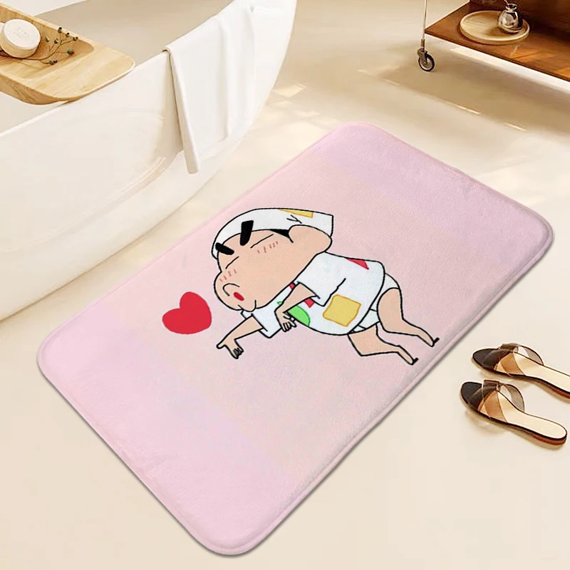 Rug for Kids Bedroom C-Crayon S-Shin-Chans Lovely Carpet Entrance of House Bathroom Foot Mat Anti Slip Modern Home Decoration