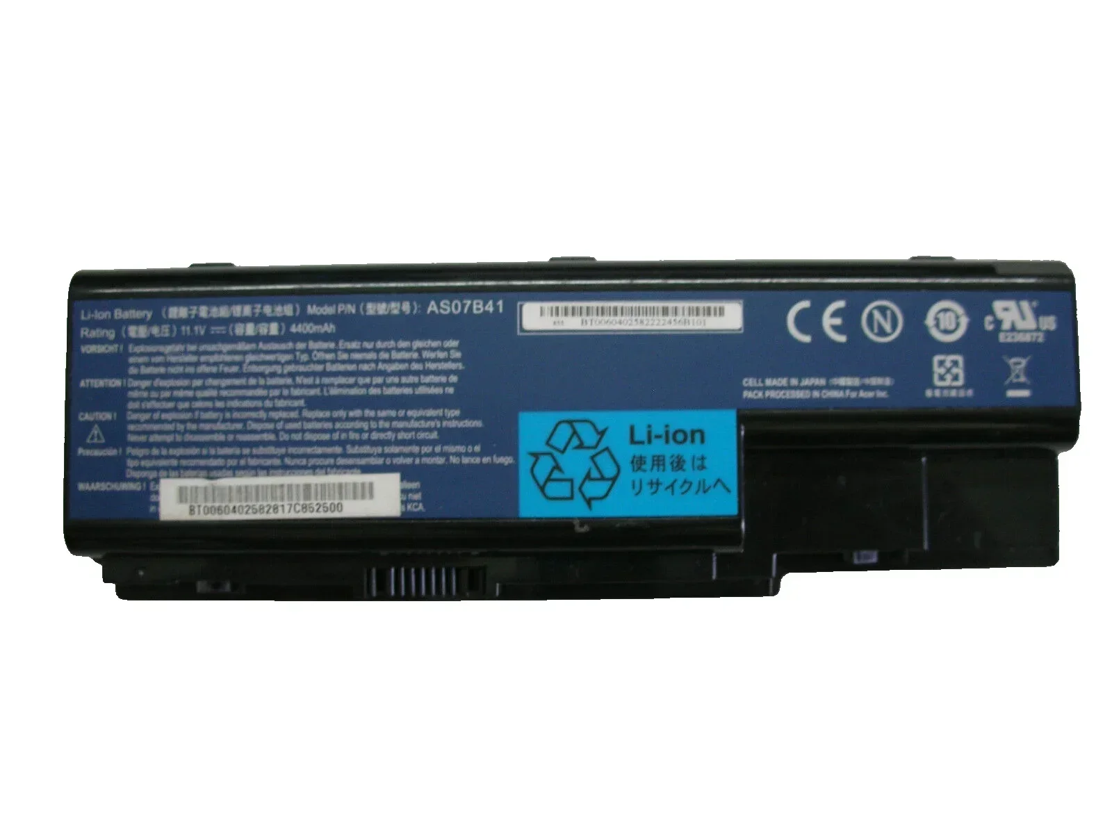 

Original 11.1V 4000mAh AS07B31 Notebook Battery for Acer Aspire 5300 5315 5535 5720 7520 MLR5920 AS07B72 14.8V 4800mAh