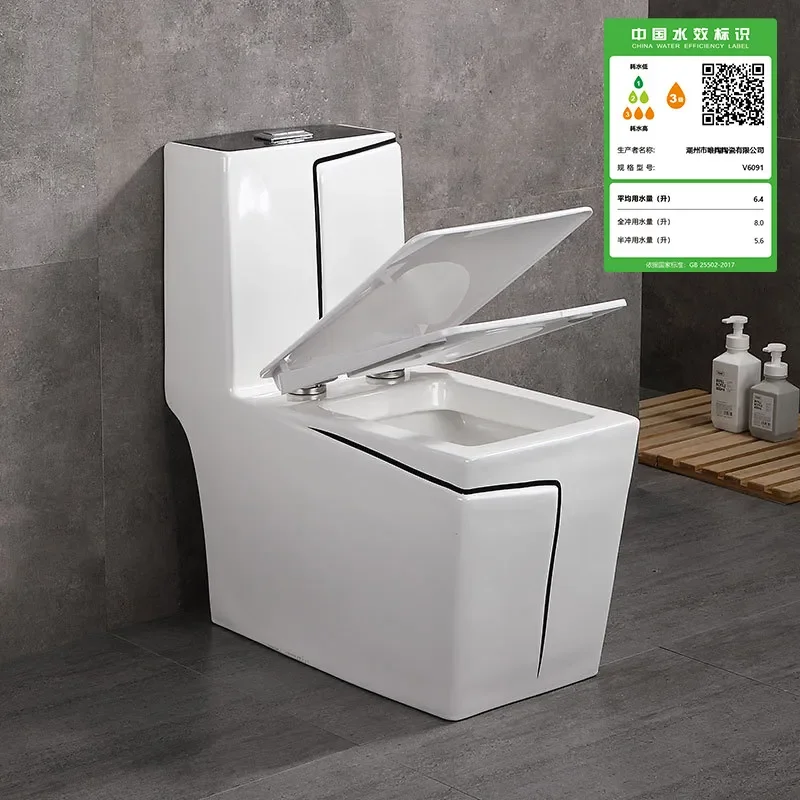 for Large Diameter Floor Mounted Ceramic Flush Toilet Integrated Siphon Bathroom Sanitary Ware Cross Border Trade