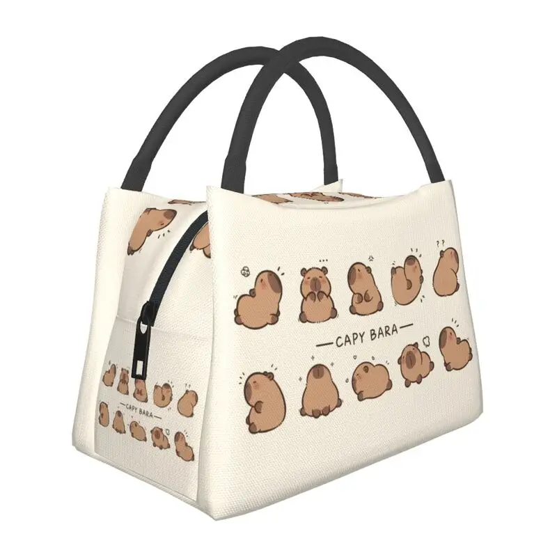 

Capybara Insulated Lunch Tote Bag for Women Resuable Thermal Cooler Bento Box Hospital Office