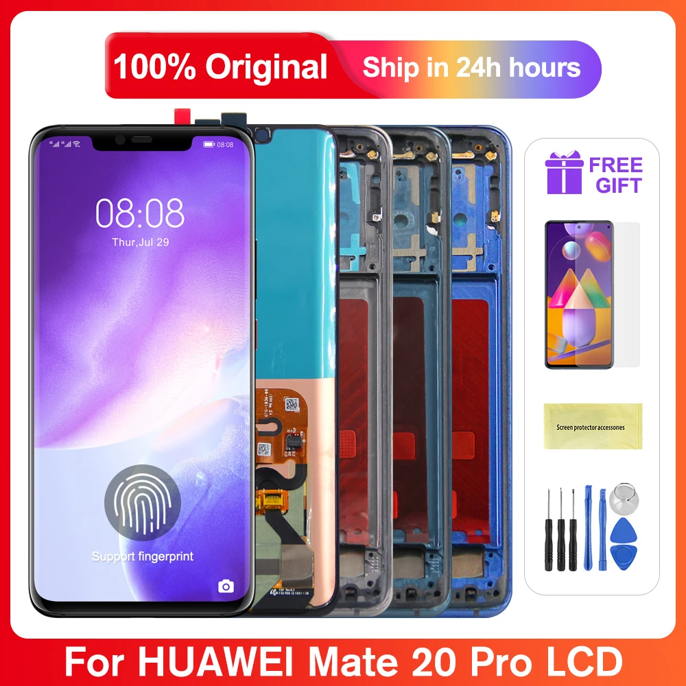 To 6.39'' Original Lcd Display For Huawei Mate 20 Pro Touch Screen 3120*1440 Digitizer Assembly Replacement Support