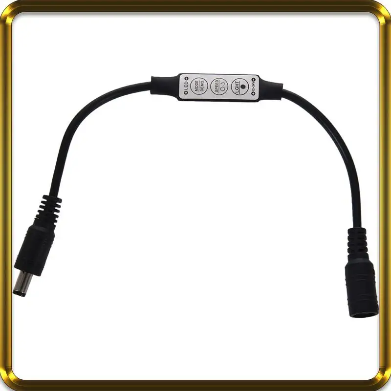 

-A95Z 3X Low-Profile Inline Controller Mini 3 Key Dimmer Switch For LED Strip Light Black