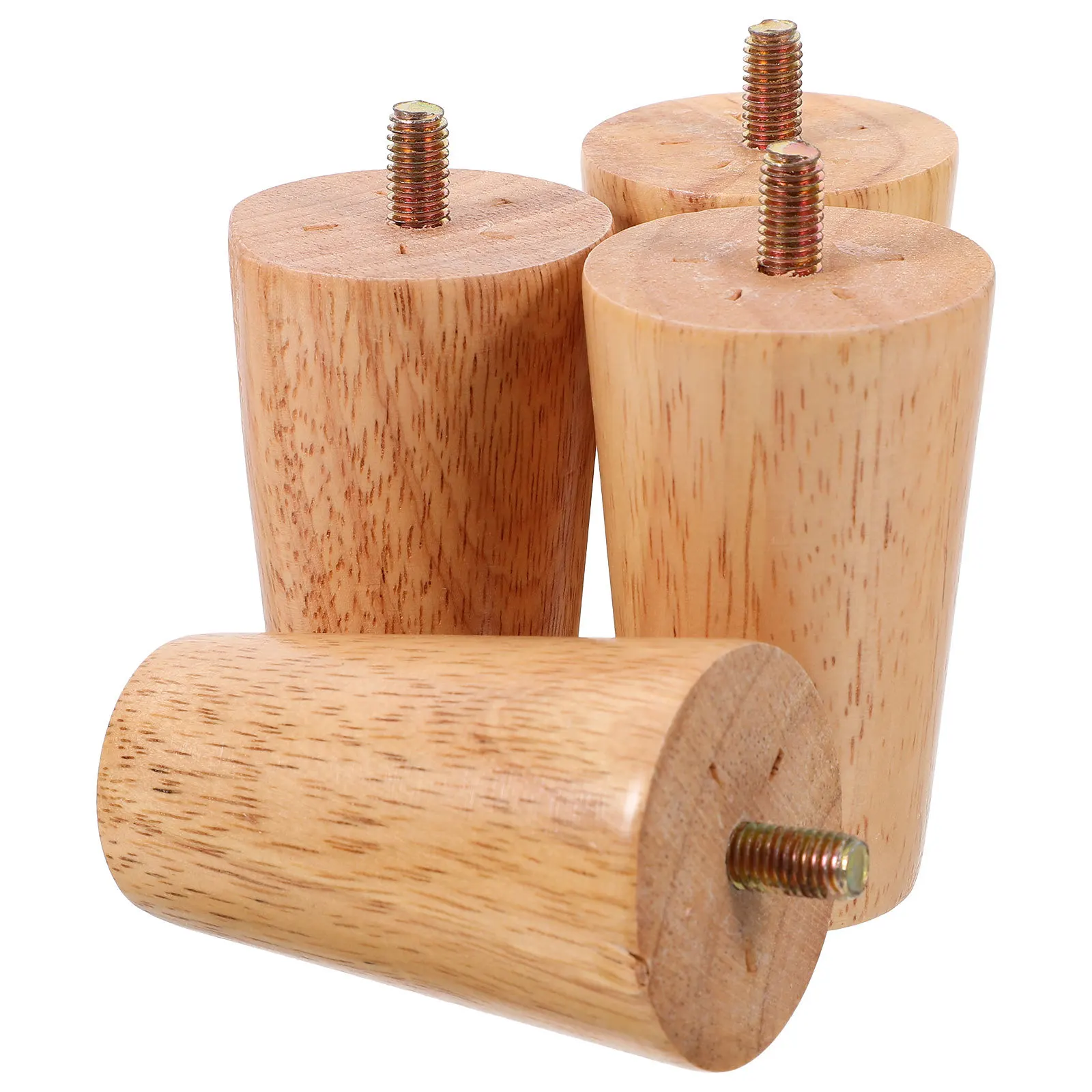 

4pcs Solid Wood Furniture Legs 8Cm Tapered Sofa Feet Replacement M8 Screw Easy Install For Couch Table Cabinet Bed Legs