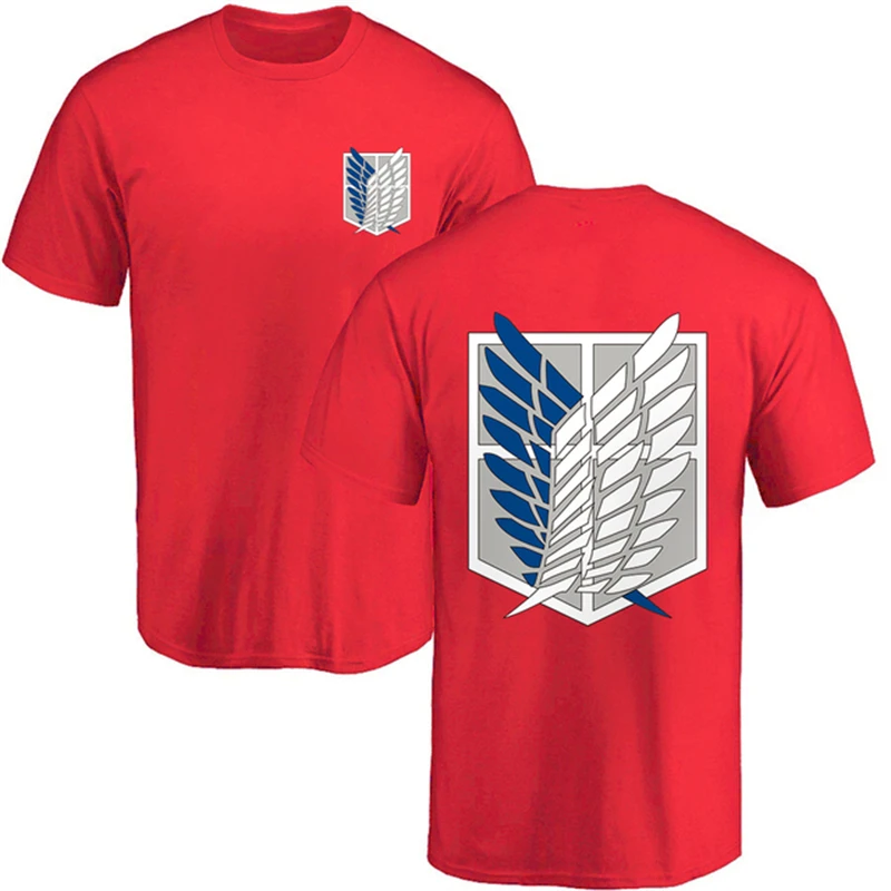 Attack on Titan Print T Shirt For Men Fashion Simplicity Style Short Sleeve Tops 3D Anime Harajuku Streetwear Casual Loose Tees