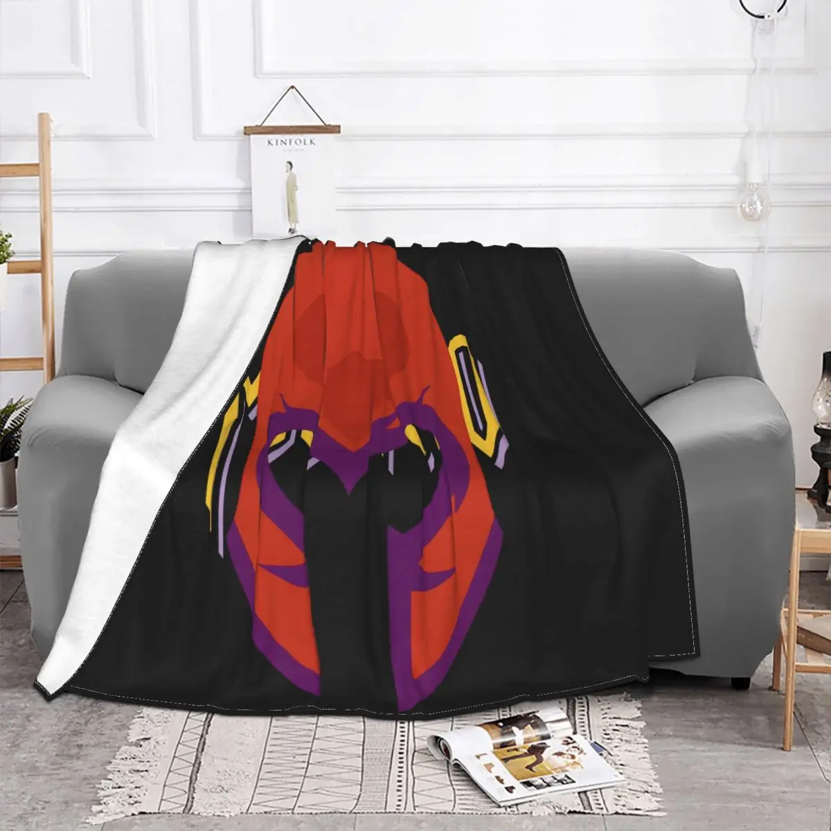 Helmet Magnet Magneto Marvel Blanket Plush Spring Autumn Multifunction Thin Throw Blankets For bed Bedspread