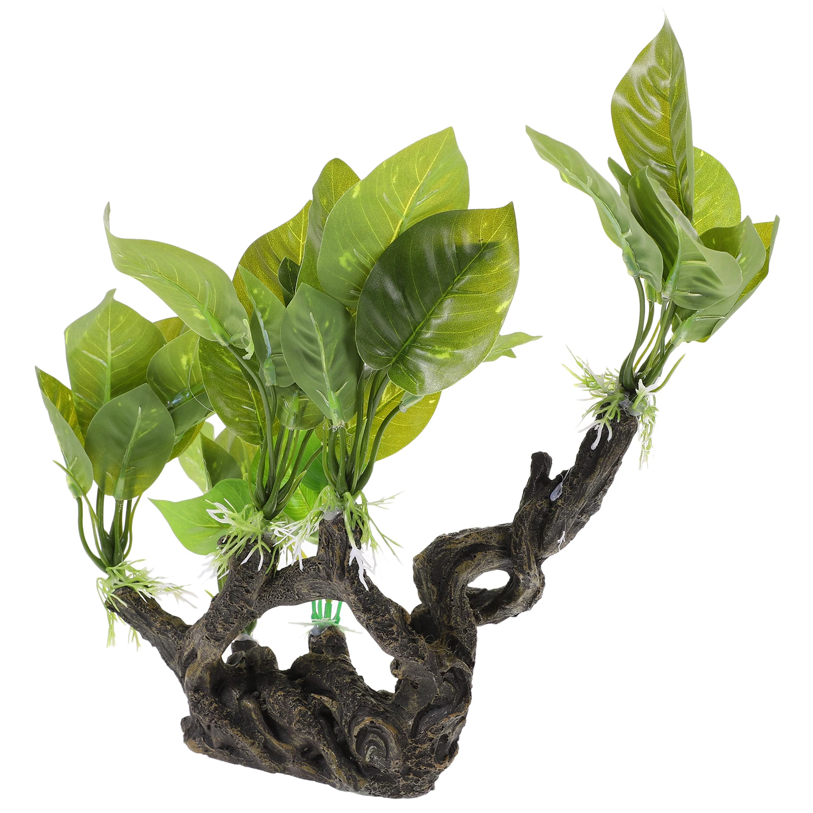 

Faux Plant Sinking Wood Water Grass Lifelike Aquarium Decoration Artificial Plants for Fish Tank Safe Grass Pet Supplies