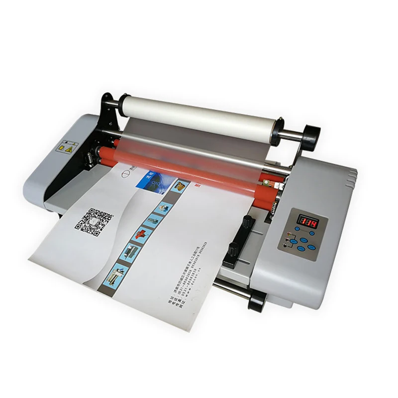 DC-358 Paper Laminating Machine Film Laminator Electronic Temperature Control Cold& Hot Mounting Single& Double-sided Heating