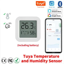 온도 습도 센서 미니 LCD 디스플레이, 블루투스 앱 리모컨 온도계 습도계 호환