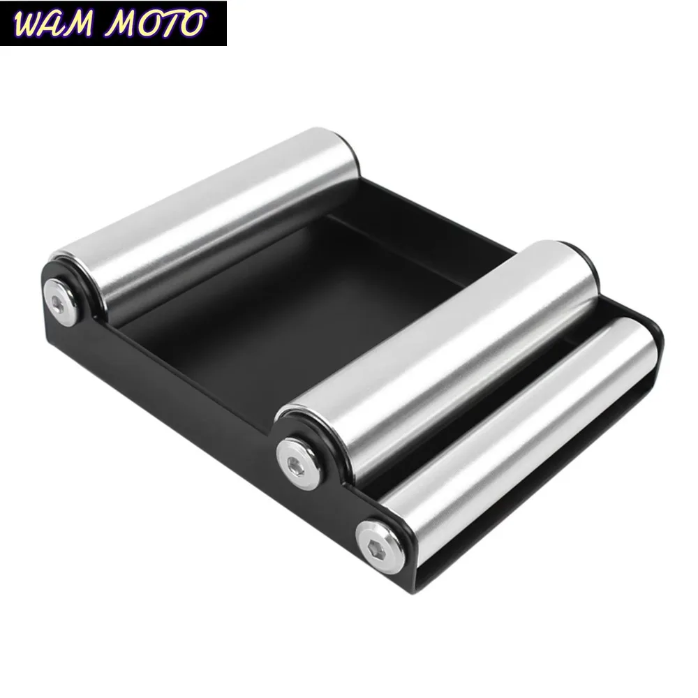 Motorcycle Chain Clean Durable Roller Ramp Lift Tire Cleaning Stand Tire Wash Bracket For Honda Kawasaki