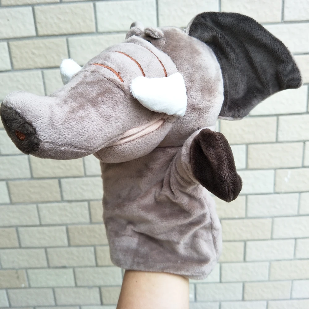 Kinder Lange Nase Grauer Elefant Baby Handpuppe Plüschtier