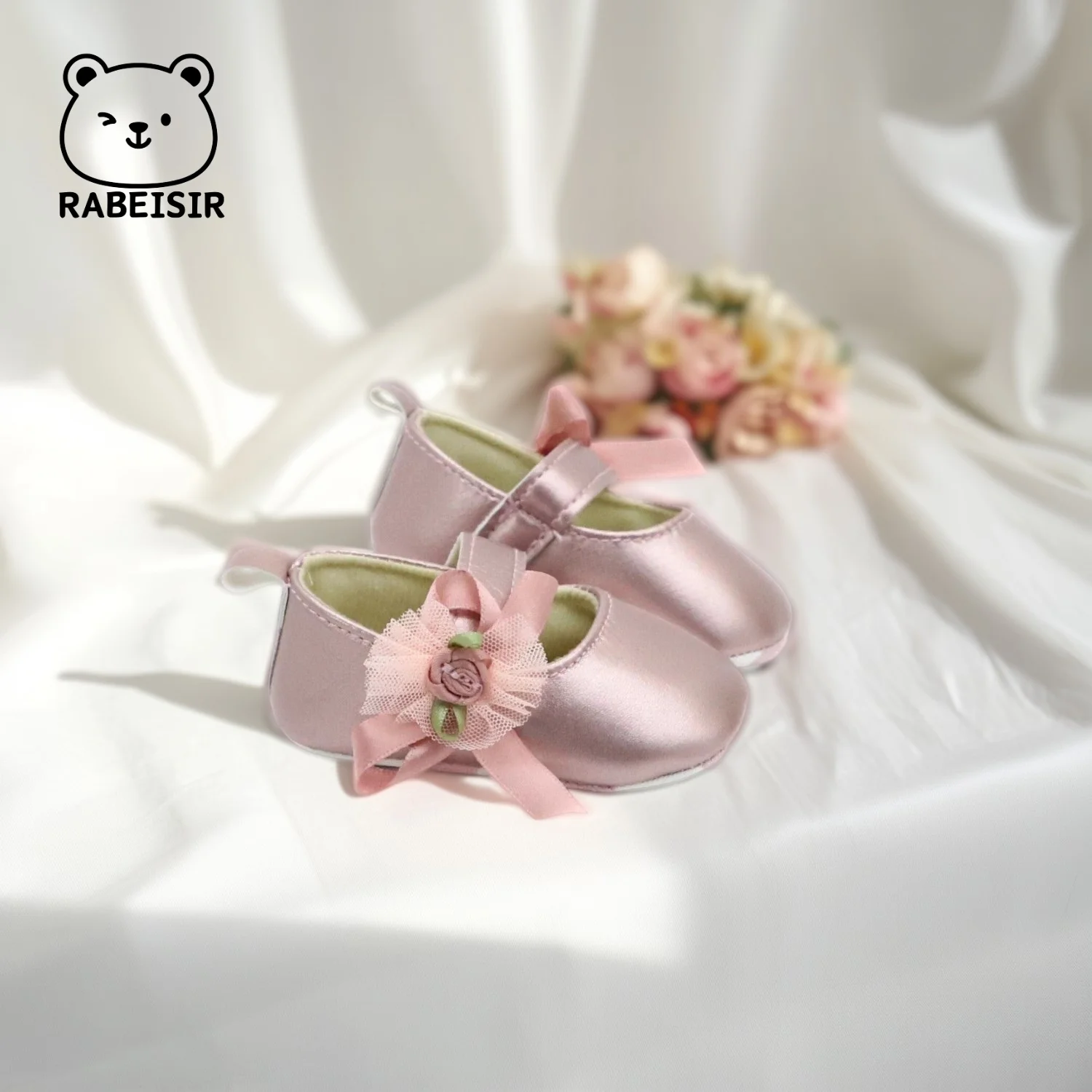 Sapatos de princesa para meninas de 0 a 18 meses, sapatos de caminhada para bebês, sola macia, sapato único versátil e moderno