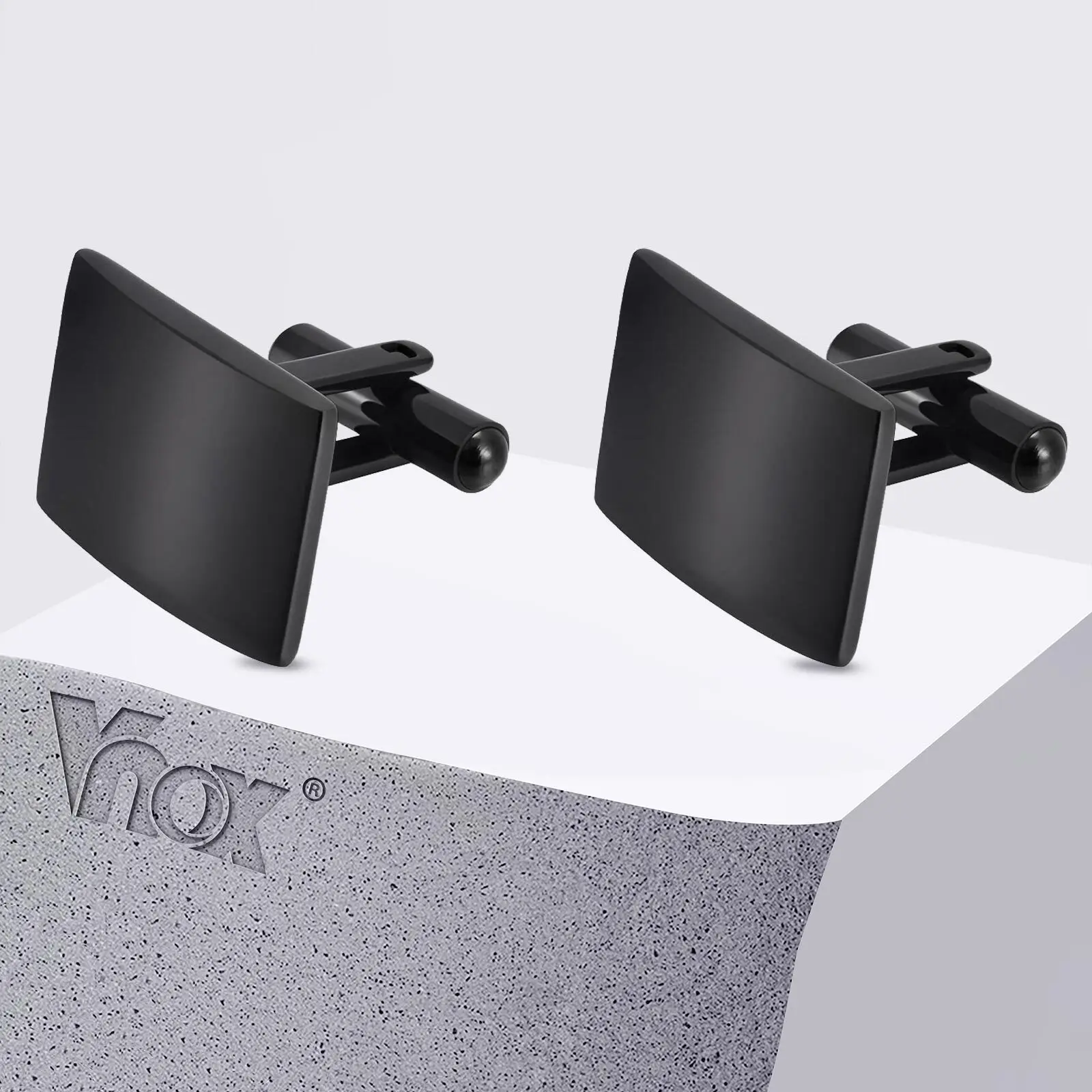 

Vnox Customized Engrave Men's Cufflinks, Stainless Steel Square Metal Cuff Links Personalized Gents Sleeve Nail Gift for Him Dad